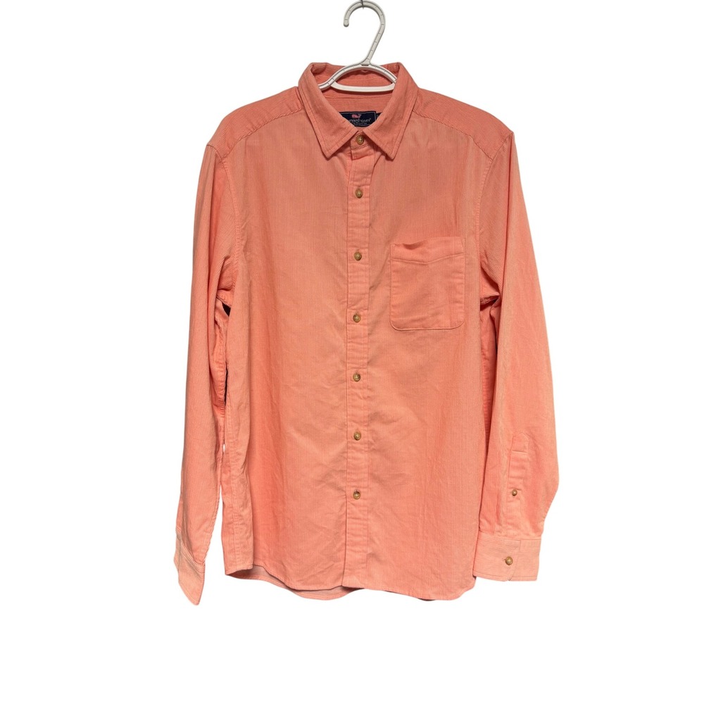 Vineyard Vines Mens Corduroy Button Down Shirt Peaches Coastal Fall‎ Size Medium